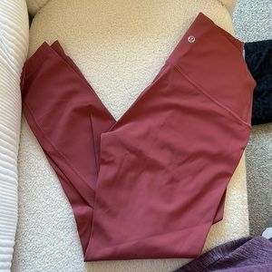 lululemon womens wunder under leggings size 6, 25”